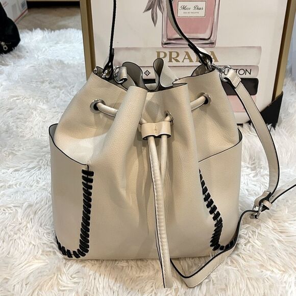 Zara Elegant White and Black Bucket Bag shoulder bag - Picture 6 of 10